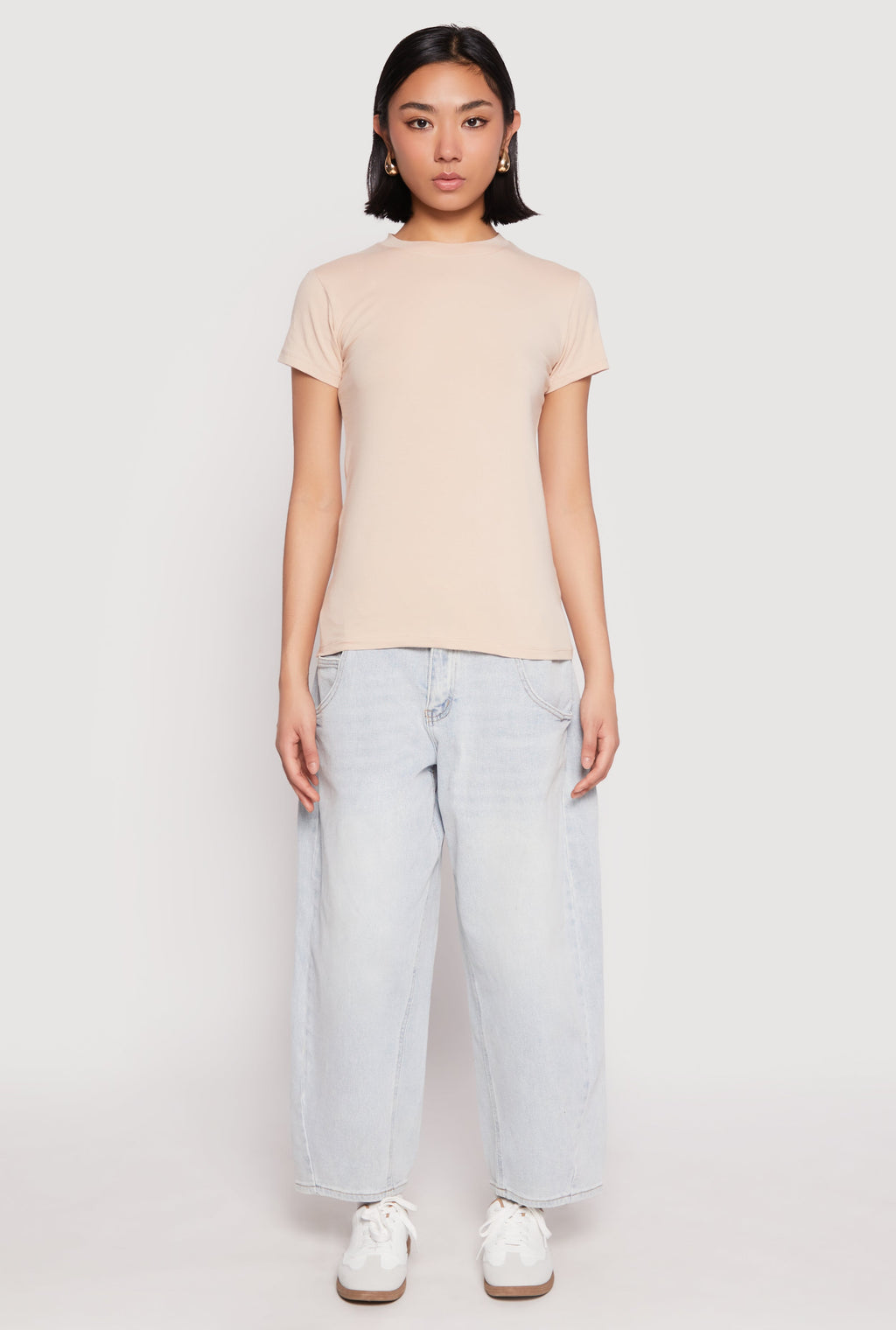 High Neck Short Sleeve Tee