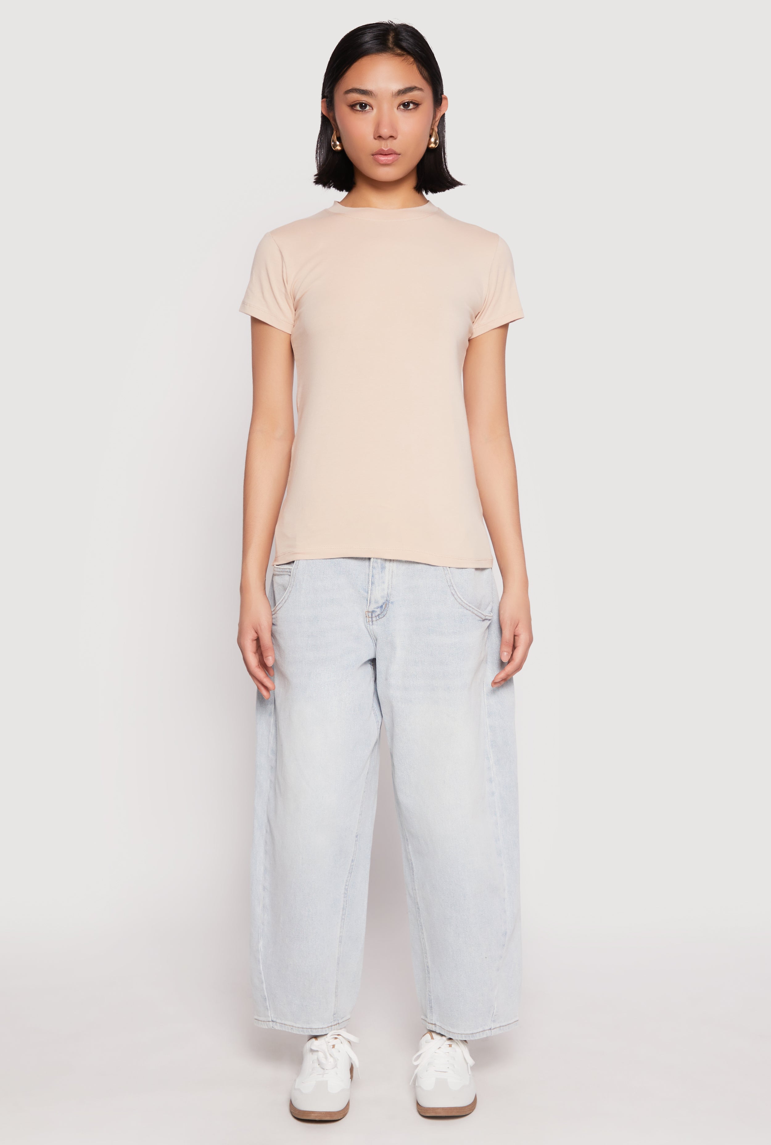 High Neck Short Sleeve Tee