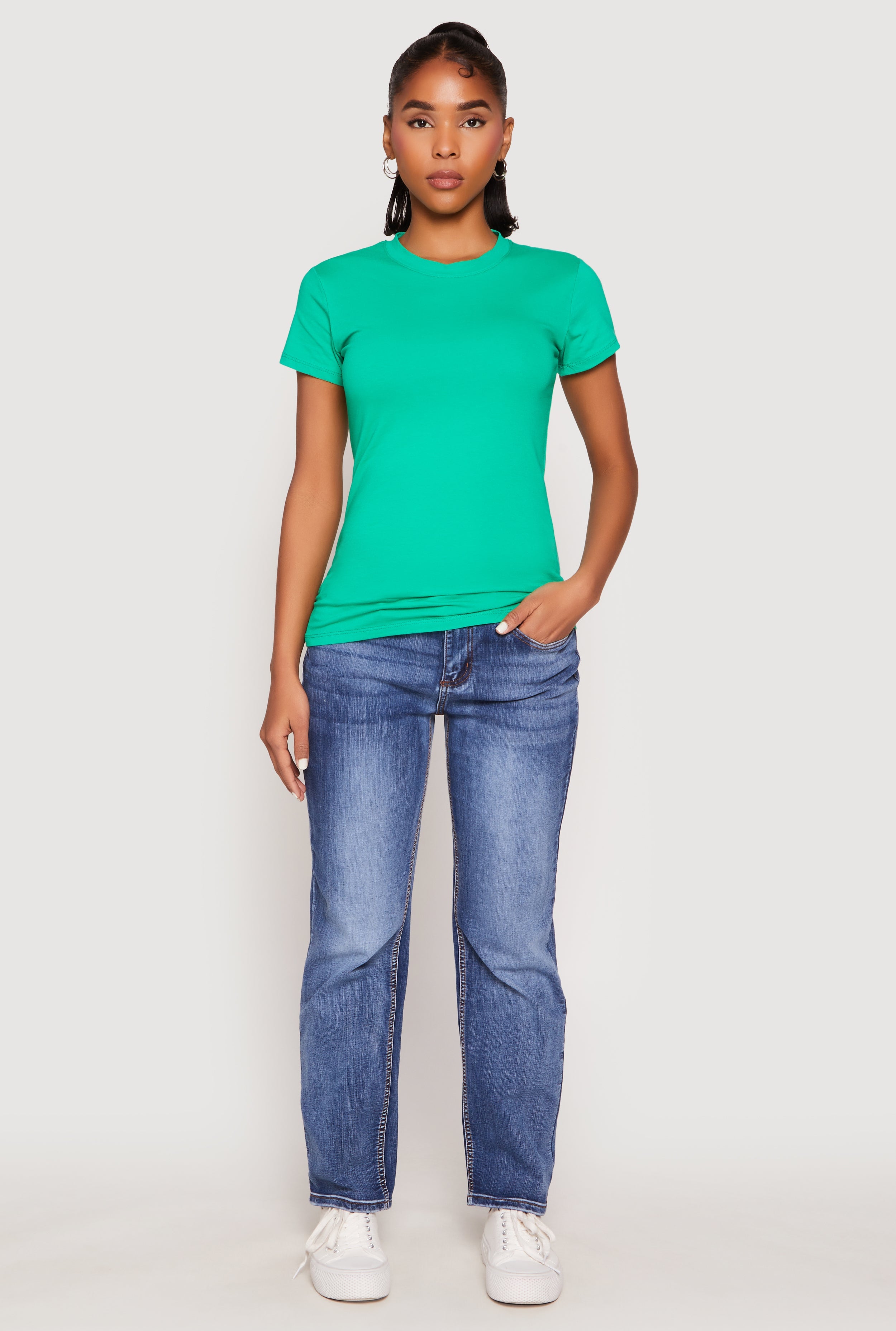 High Neck Short Sleeve Tee
