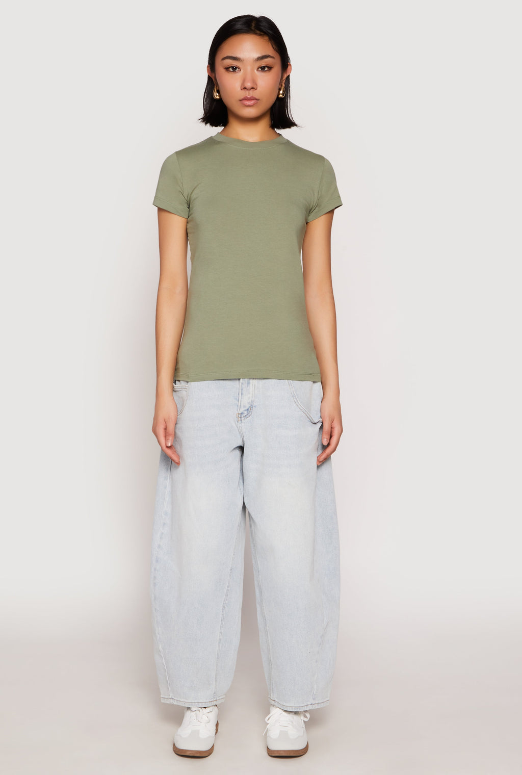 High Neck Short Sleeve Tee