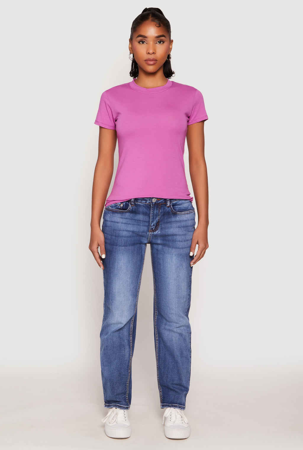 High Neck Short Sleeve Tee
