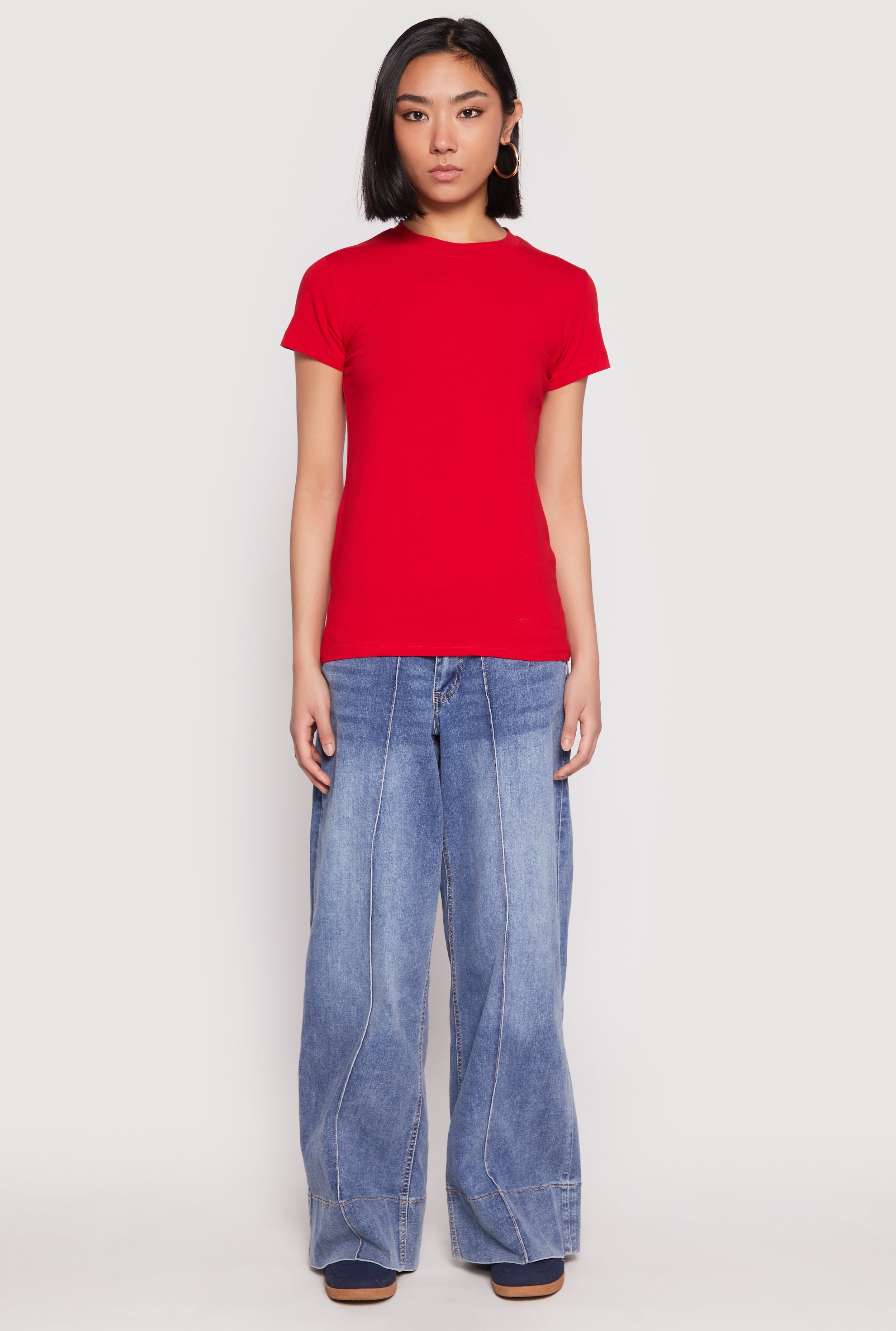High Neck Short Sleeve Tee