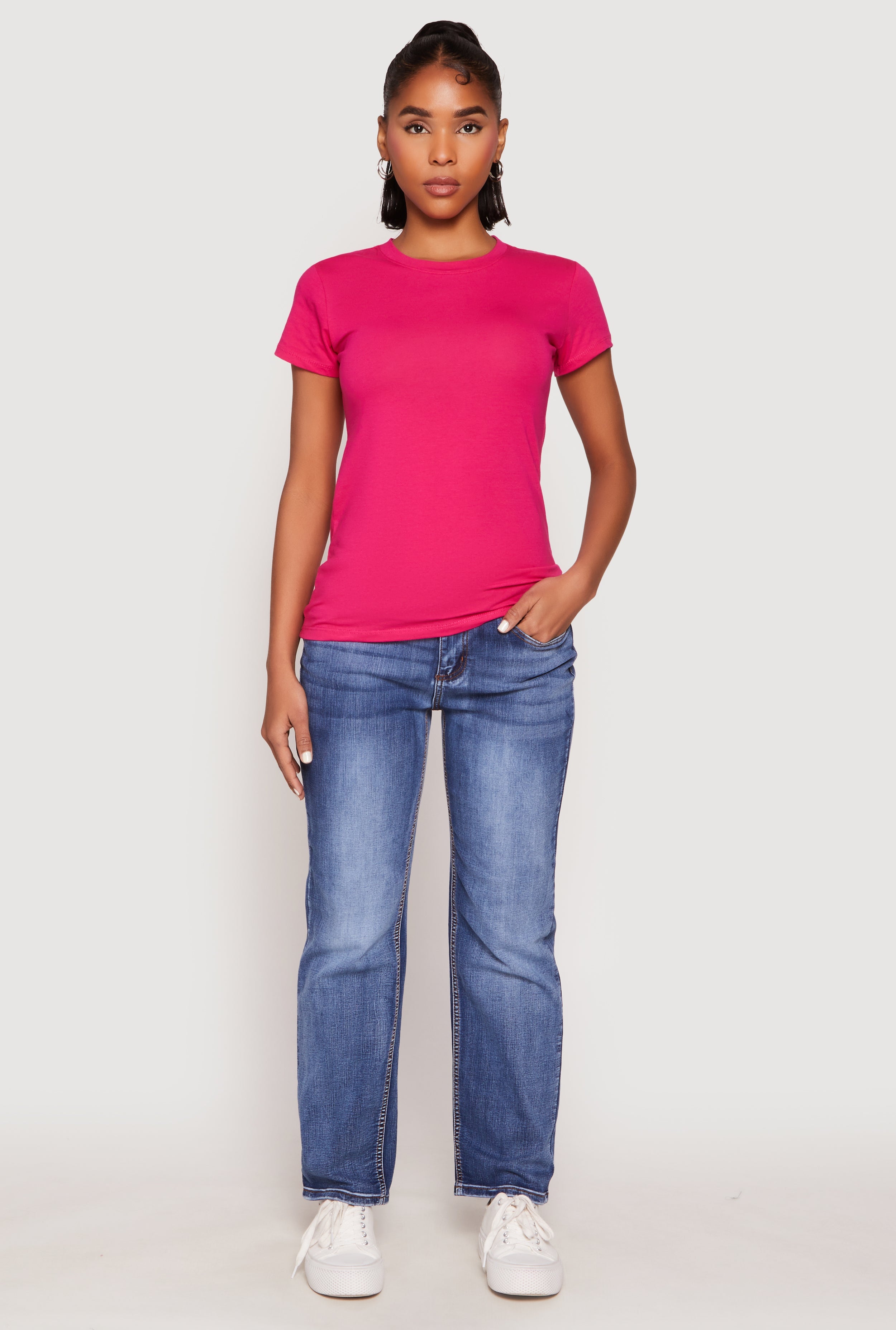 High Neck Short Sleeve Tee