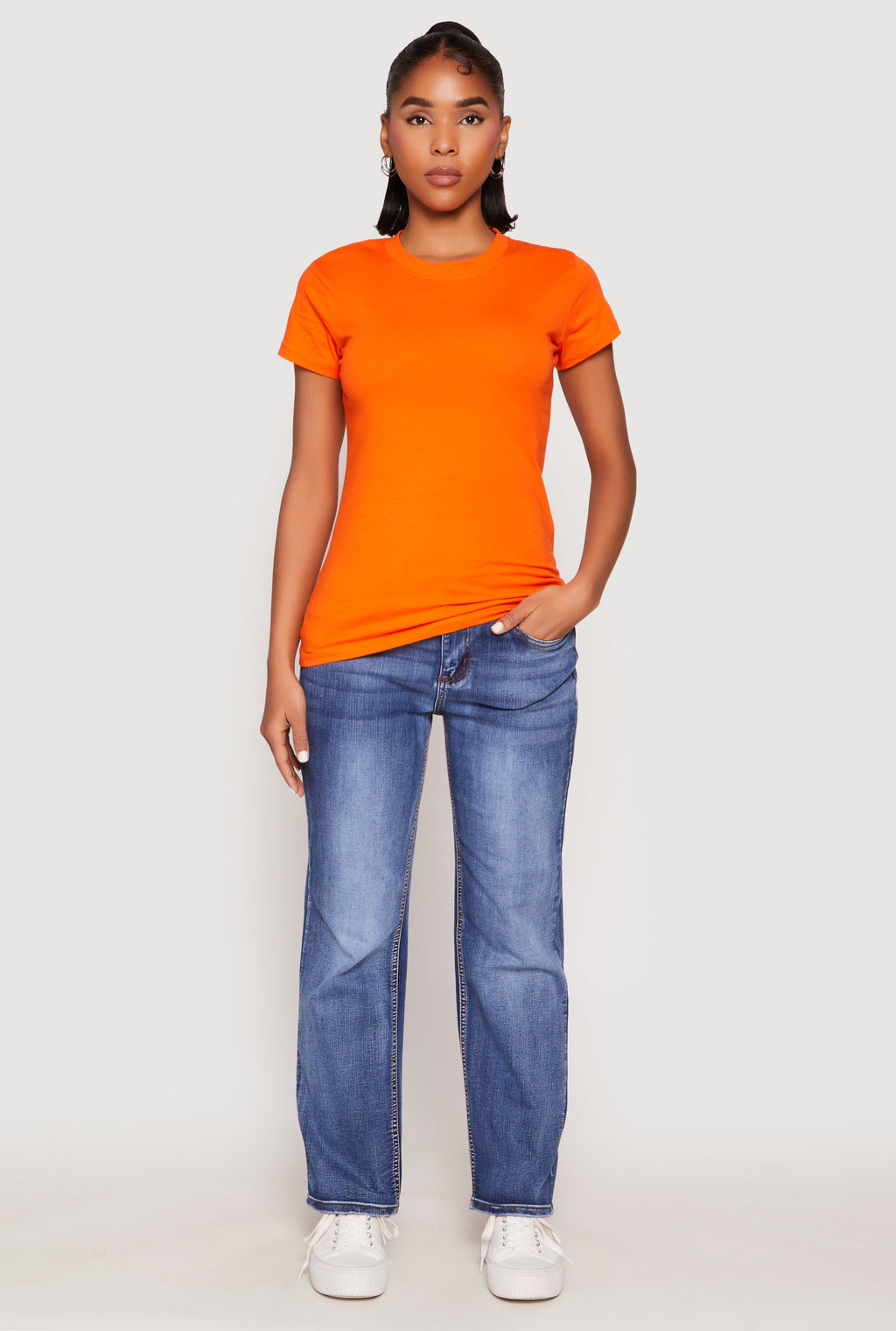 High Neck Short Sleeve Tee
