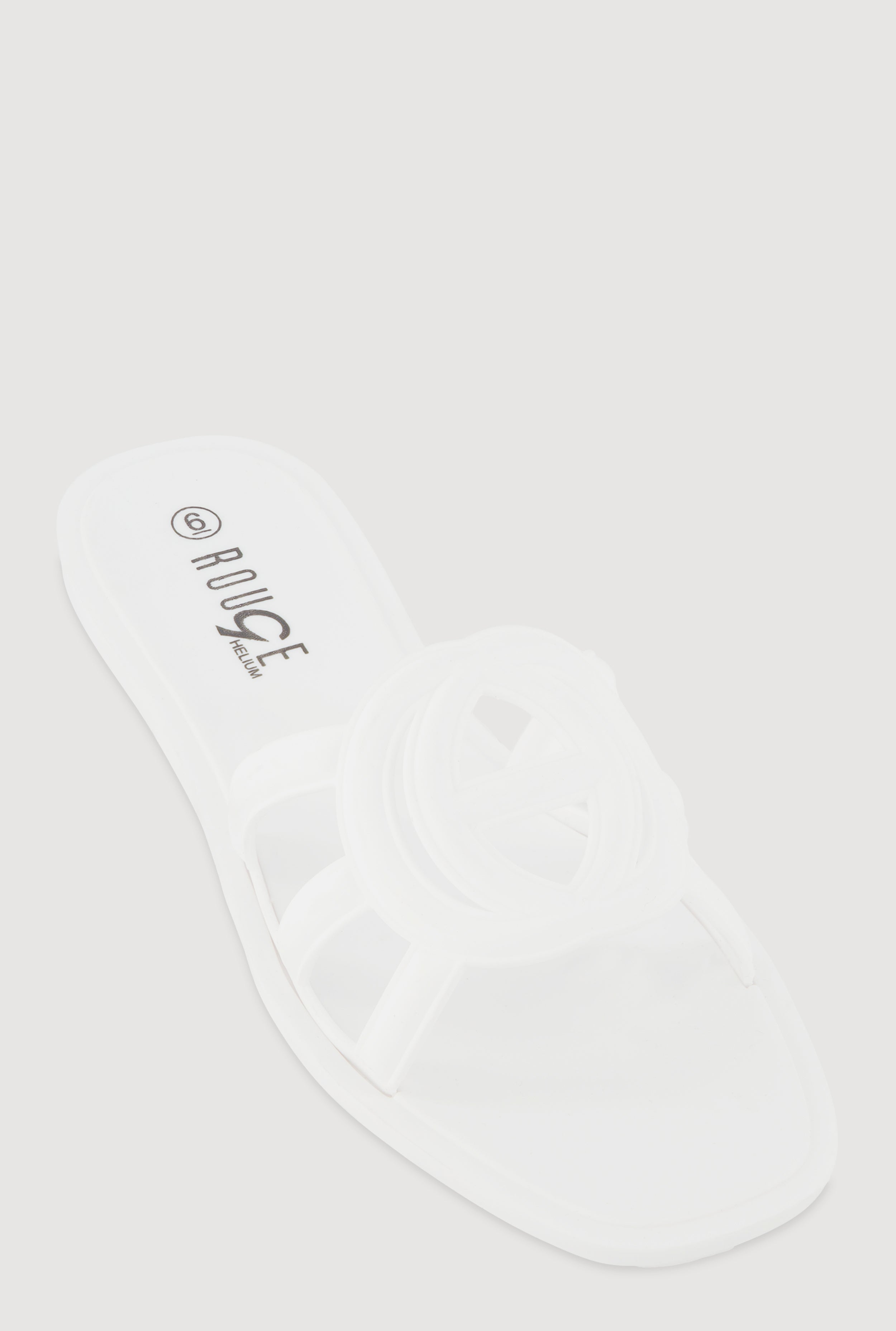 Cut Out Band Jelly Slide Sandals