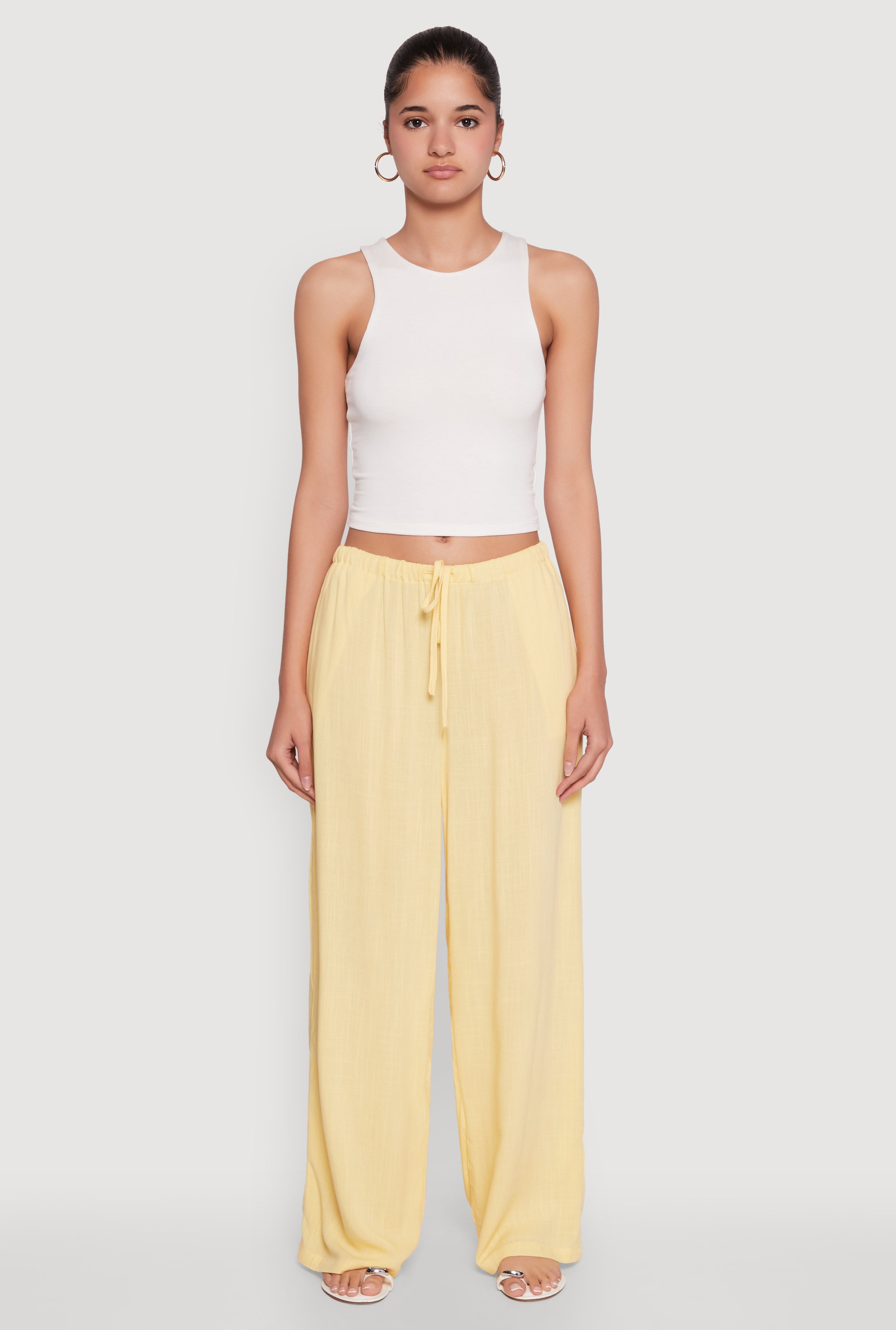 Drawstring Palazzo Pants