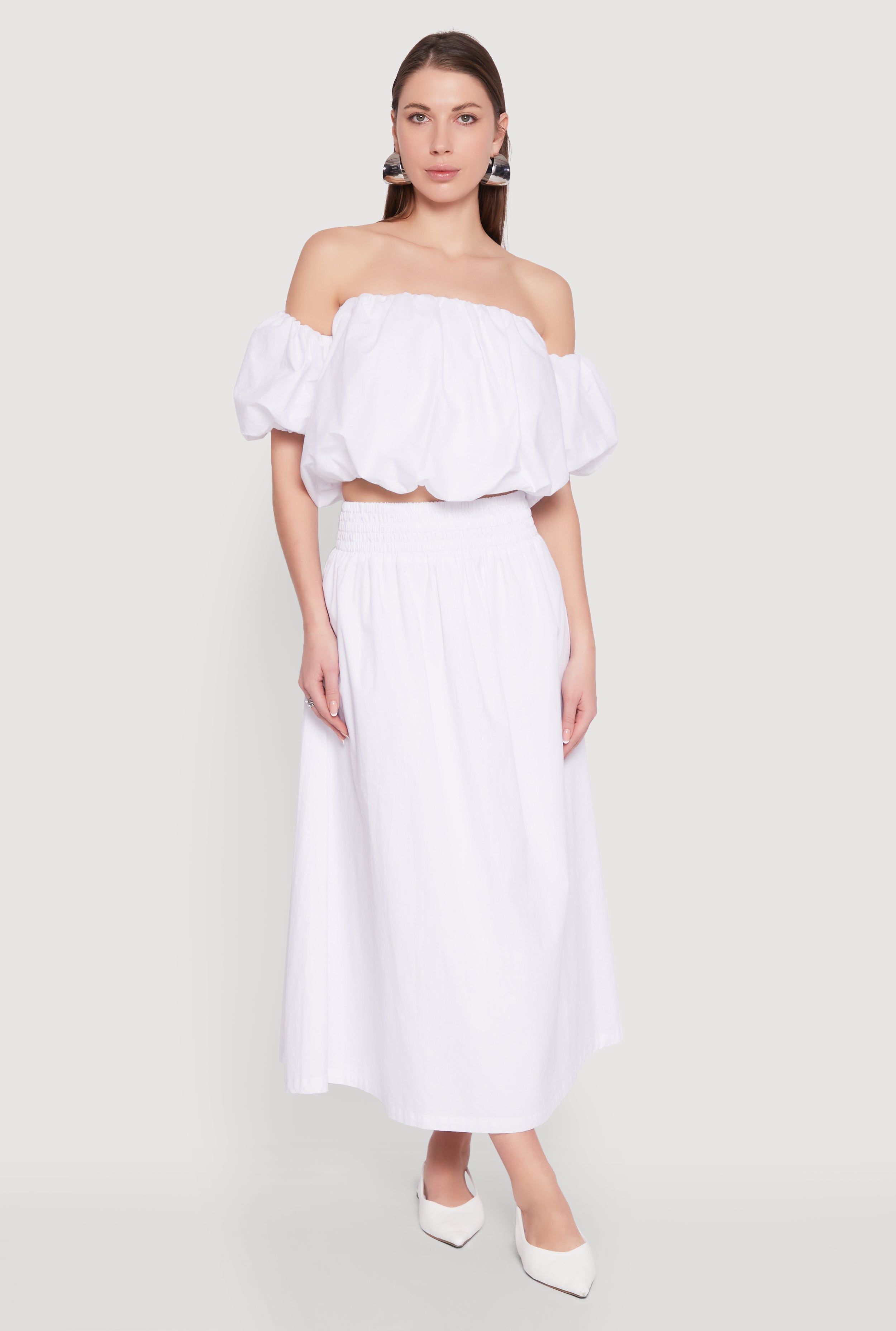 Haute Monde High Waist Midi Skirt