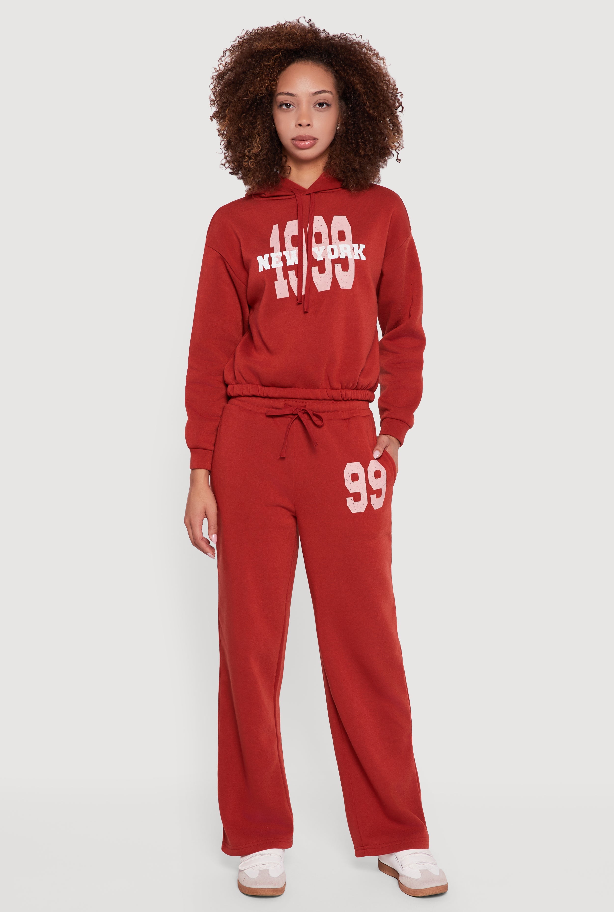 Graphic Print Fleece Lined Sweatpants