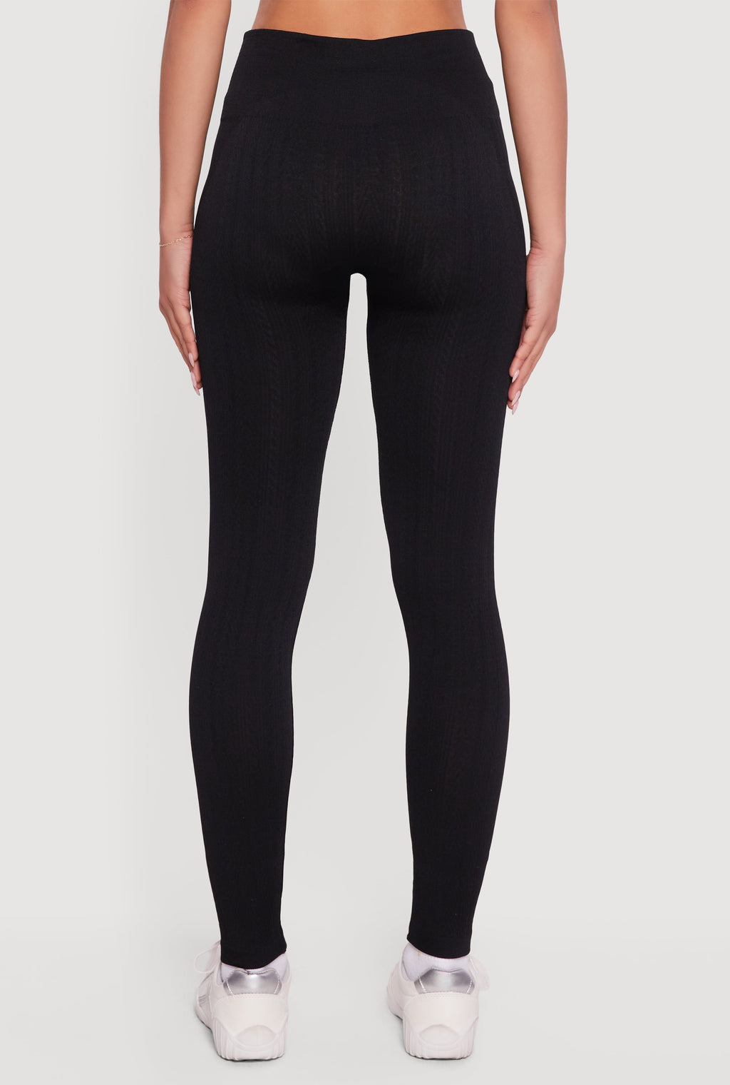 Fleece Lined Textured Knit Leggings